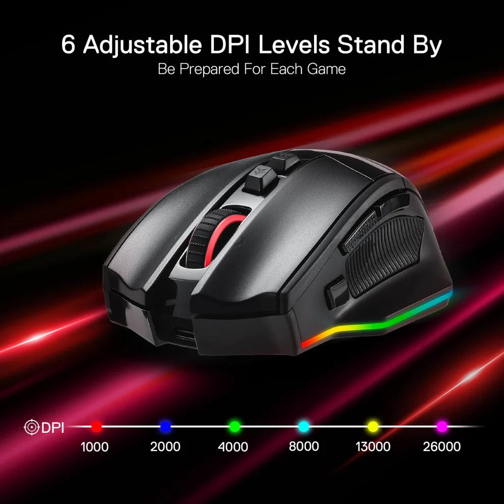 Redragon RIND M813 PRO 3-Mode RGB Gaming Mouse Redragon RIND M813 PRO 3-Mode RGB Gaming Mouse